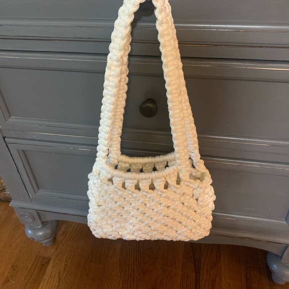 Crocheted purse off white coastal granny style - Picture 2 of 3